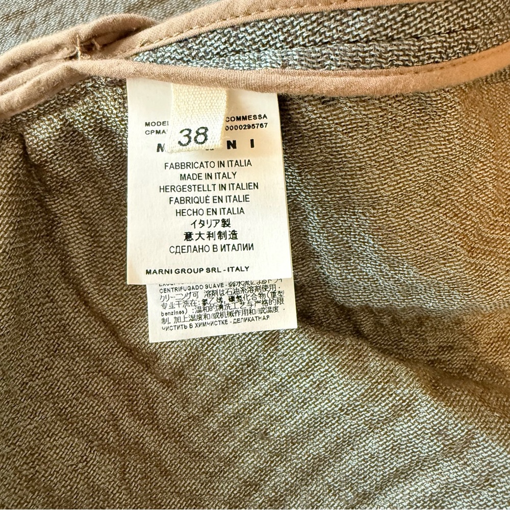 Marni Gray Wool-Blend Snap Button Jacket Size 38 - image 7